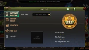 Cách thực hiện nạp tiền qua ngân hàng